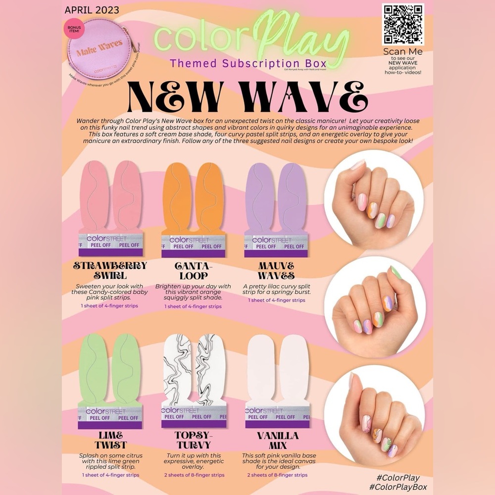 April Color Street Subscription Box New Wave color play 2023